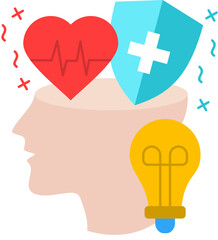 Vaccination Health Benefits flat icon