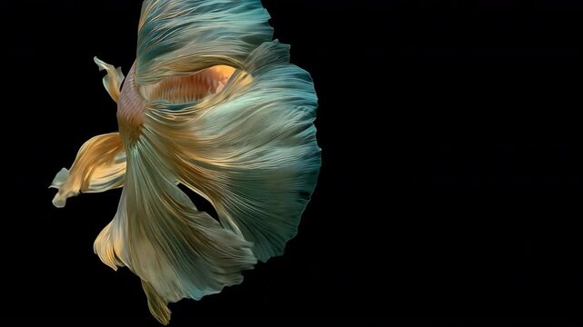 優雅に舞うベタの魚を捉えたポートレート