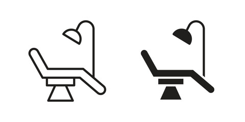 Dentist chair icon template color editable. for graphic and web design.