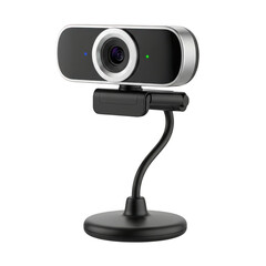 Modern webcam with flexible stand isolated on transparent background