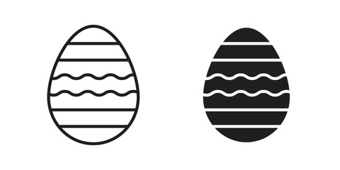 Easter egg icon template color editable. for graphic and web design.