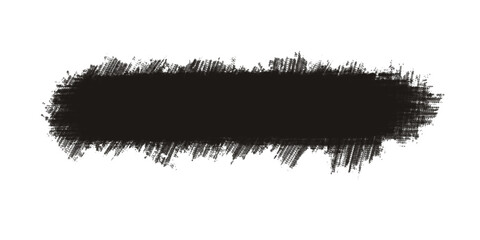 A dark olive green paint brush stroke with textured edges isolated on transparent background