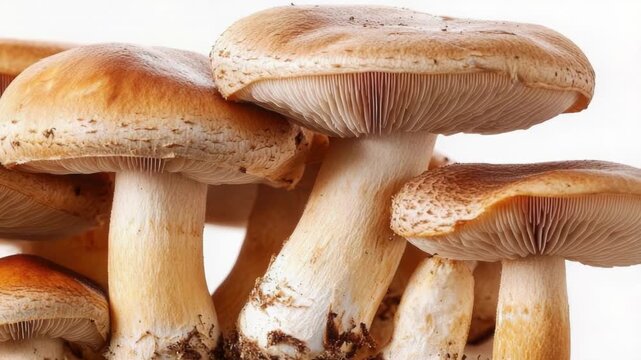Video A cluster of fungi stacked on top of each other, natural and earthy