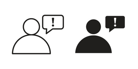 Grievance icon template color editable. for graphic and web design.