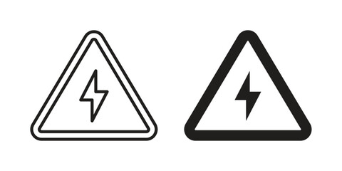 High voltage icon template color editable. for graphic and web design.