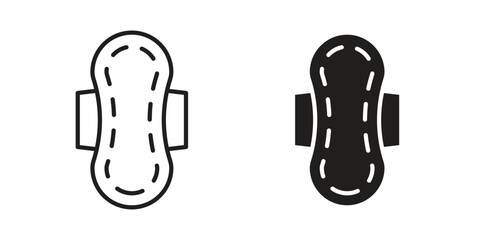 Hygienic pad icon template color editable. for graphic and web design.