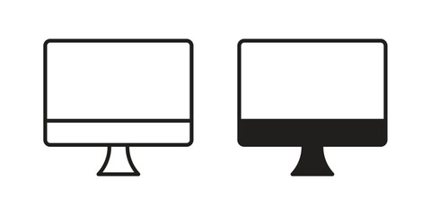 LCD icon template color editable. for graphic and web design.