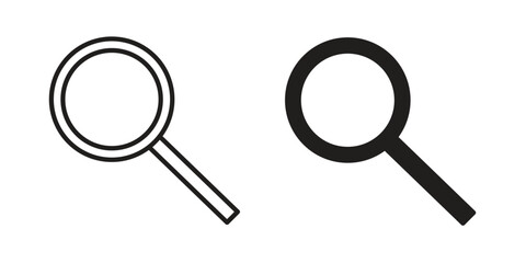 Loupe icon template color editable. for graphic and web design.