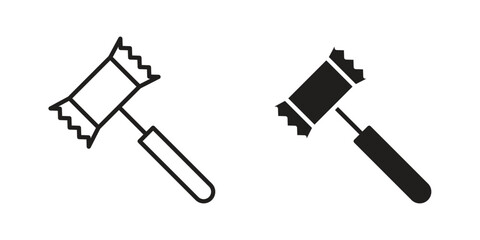 Meat tenderizer icon template color editable. for graphic and web design.