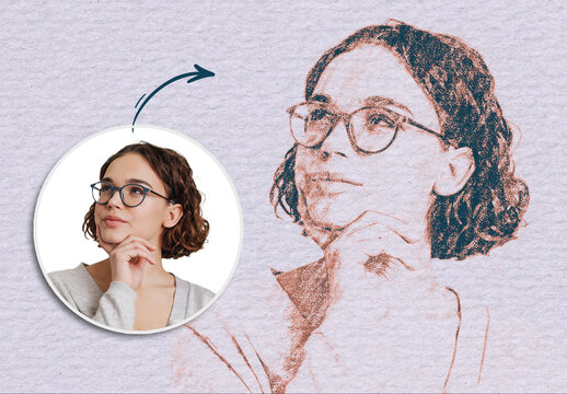Vintage Sketch Photo Effect