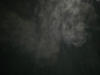 Wispy gray smoke swirling in dark space creating an ethereal atmosphere concept