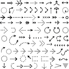 Hand drawn arrows guide your designs with direction indicators