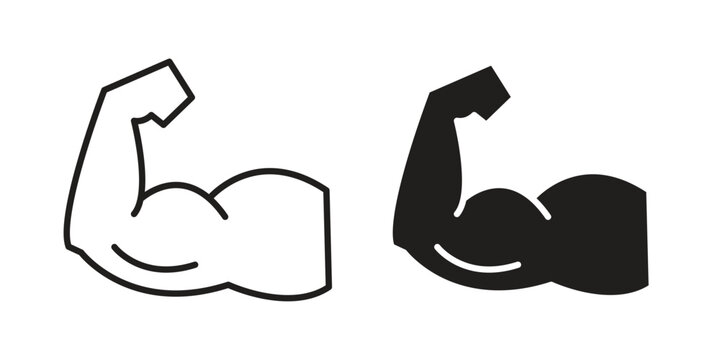 Muscle icon template color editable. for graphic and web design.