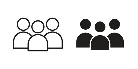 people icon template color editable. for graphic and web design.