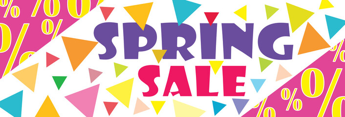 elongated poster concept spring sale, colorful
