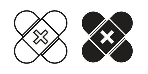Plaster icon template color editable. for graphic and web design.