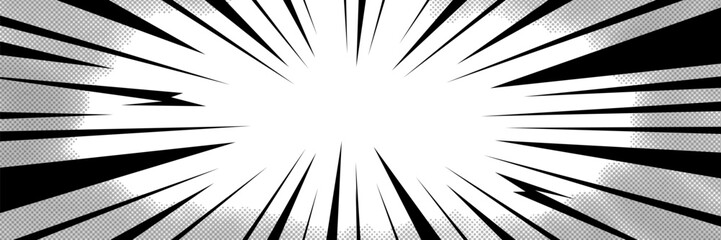 Manga speed streaks cut through a vibrant comic field. Anime burst motion repeats, creating a striking manga background and an energetic comic burst background.