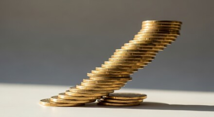 Accumulation of Bright Gold Coin Collection, Large Heap of Lustrous Golden Coins Accumulated