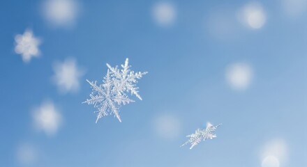 snowflake on blue background