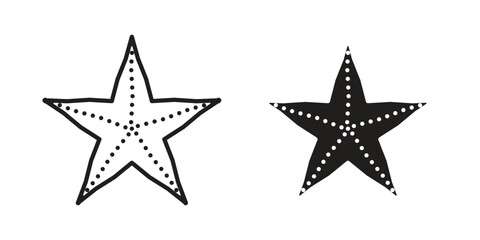 Obraz premium Sea star icon template color editable. for graphic and web design.