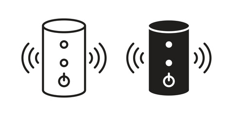 Smart speaker icon template color editable. for graphic and web design.