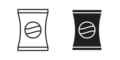 Snacks icon template color editable. for graphic and web design.