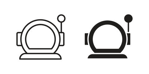Space helmet icon template color editable. for graphic and web design.
