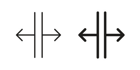 Split vertical icon template color editable. for graphic and web design.