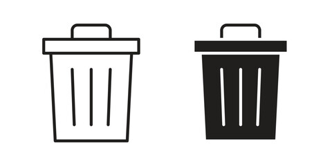 Trash compactor icon template color editable. for graphic and web design.
