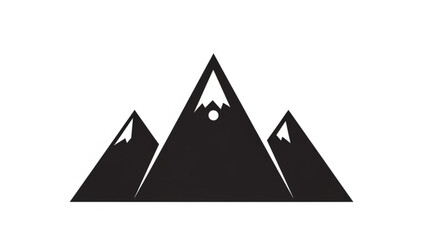 Mountain range vector illustration for outdoor adventure and nature landscape design element concept use 100