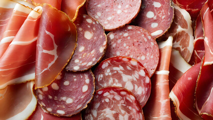 Tempting charcuterie board with sliced salami and prosciutto a gourmet appetizer platter or party