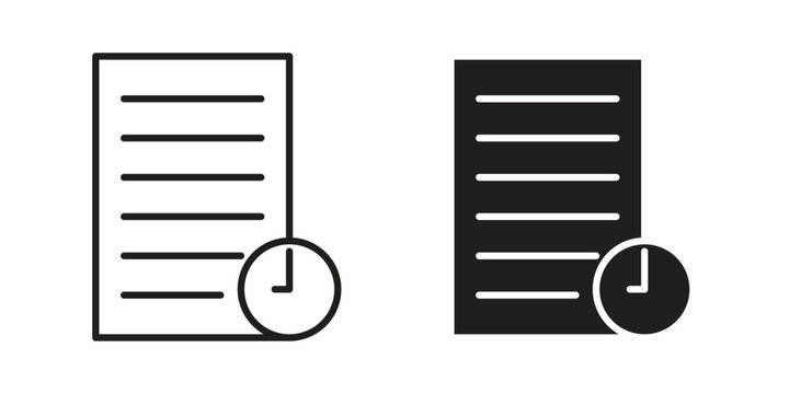 Waiting list icon template color editable. for graphic and web design.