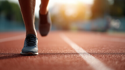 Runner track 2026 signifies athletic defocused sport fitness, faceless driven competition, race visualization detail, blurred training background, exercise concept, motivation inte