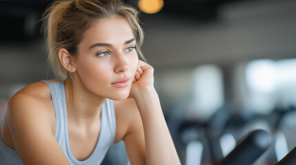 Intense spin class determined woman defocused sweating during, faceless high-effort cycling, indoor visualization detail, blurred workout background, endurance concept, fitness int