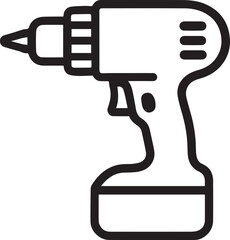A Detailed Illustration of a Power Drill, Showcasing its Intricate Mechanical Features and Design.