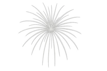 Fototapeta premium White firework explosion on transparent background