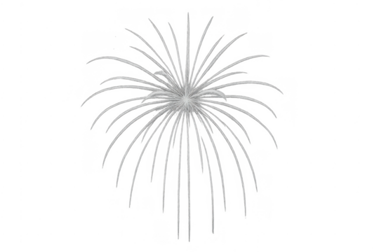 White transparent background fireworks explosion light burst