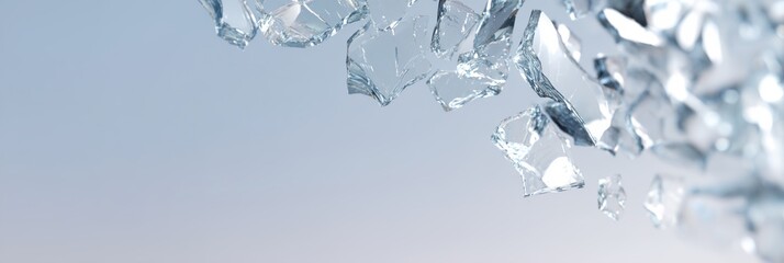 Close up of a piece of ice with a lot of cracks