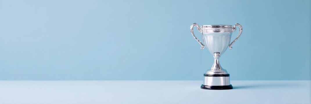 Silver cup with a black base - Powered by Adobe