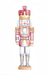Fototapeta premium Wooden nutcracker with a crown on top
