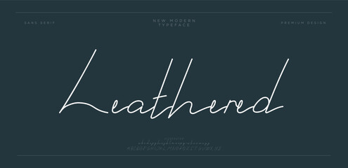 Classic elegant design font. Vector illustration of typography alphabet. Sans serif stylish display fonts.