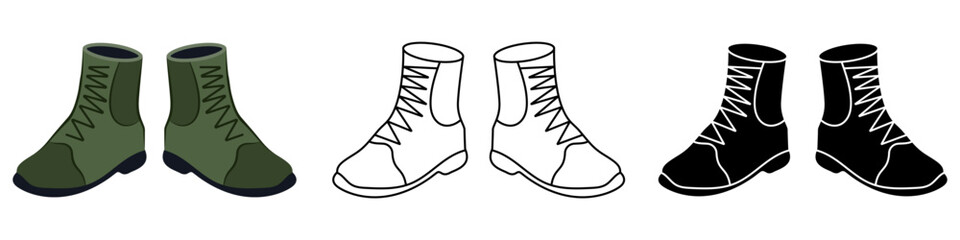 Outdoor rubber boots isolated vector illustration
