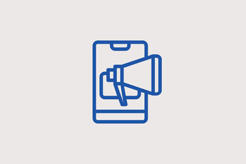 Fototapeta premium mobile marketing illustration in line style design. Vector illustration. 