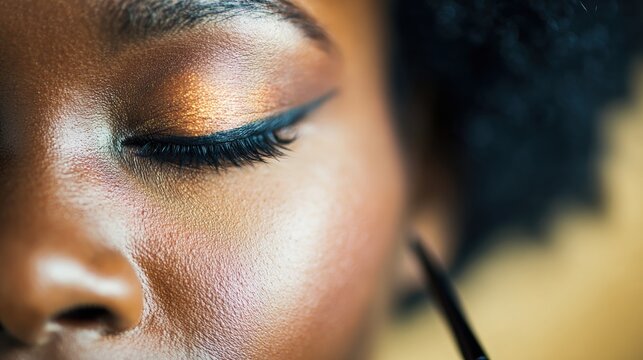 Skillful makeup application showcases vibrant colors and precise techniques