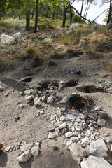 Burning flames and Chimaera mountain, the Lykya way, Turkey