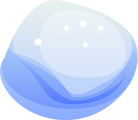 Snow cap or ice snowdrift and winter snowy drift ball, cartoon vector icon. Snow cap or snowy pile with snowflakes of winter snowball for Christmas or New Year holiday frozen icy element