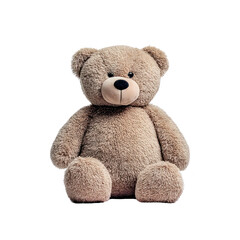 Obraz premium Teddy bear plush soft brown toy cute stuffed childhood gift cuddly isolated adorable animal children comfort furry sitting happy play present cozy friend innocence nursery smile gentle huggable