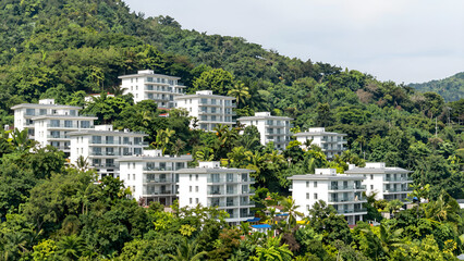Obraz premium Hillside Apartment Complex Landscape