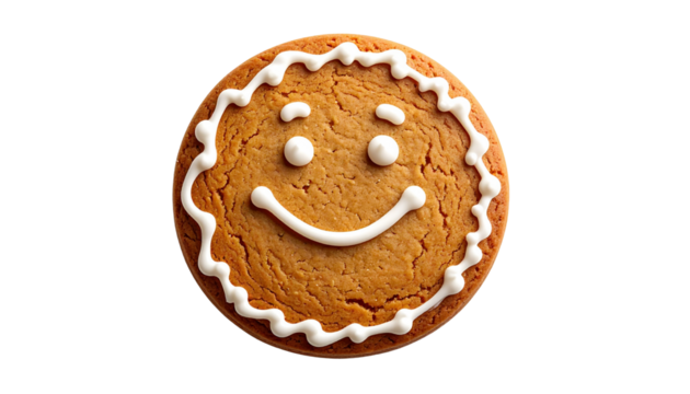 Gingerbread Man Cookie Cute Smile PNG