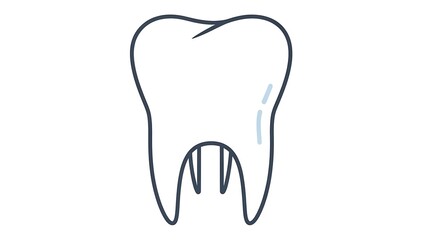 Obraz premium Outline Icon of a Molar Tooth